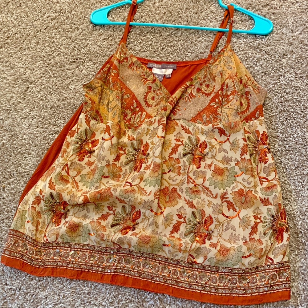 Beautiful embellished Hale Bob top